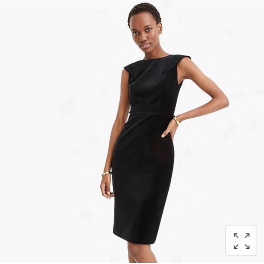 J. Crew Dresses NWT Cap-Sleeve
Sheath Dress | Stretch Velvet | black | size 4